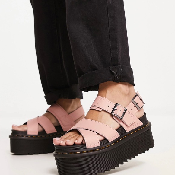 Dr Marten NWOT Peach Voss II Quad Sandals. - Picture 2 of 14